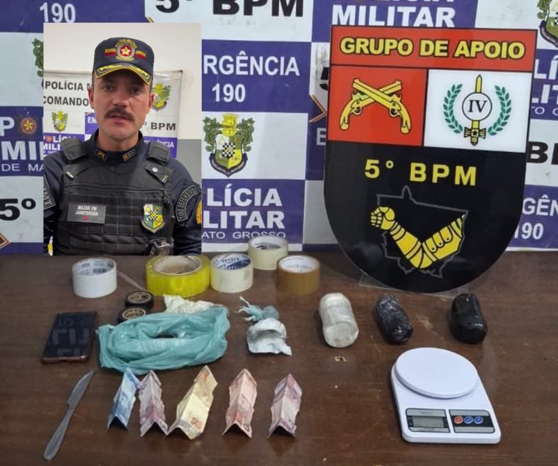 PM desarticula ‘escritório do crime’ em Rondonópolis e prende três por tráfico de drogas com destino à Penitenciária Mata Grande
