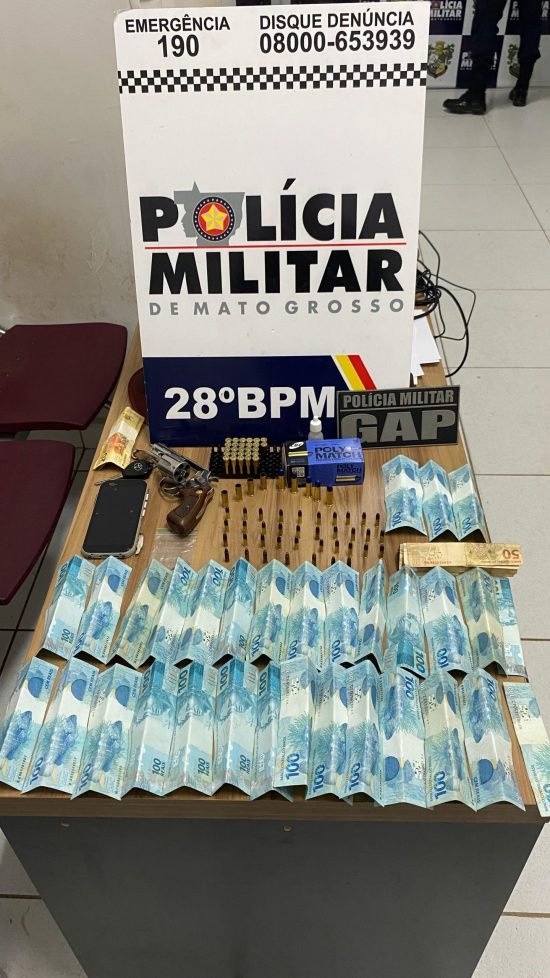 Homem embriagado dispara em via pública e enfrenta a polícia em Jaciara
