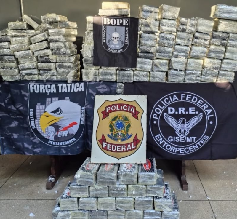 Polícia apreende 250 kg de cocaína em Rondonópolis e gera prejuízo de R$ 15 milhões a facções