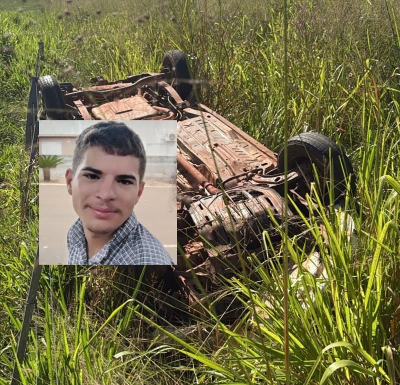 Jovem é resgatado após três dias preso em picape capotada em Rondonópolis