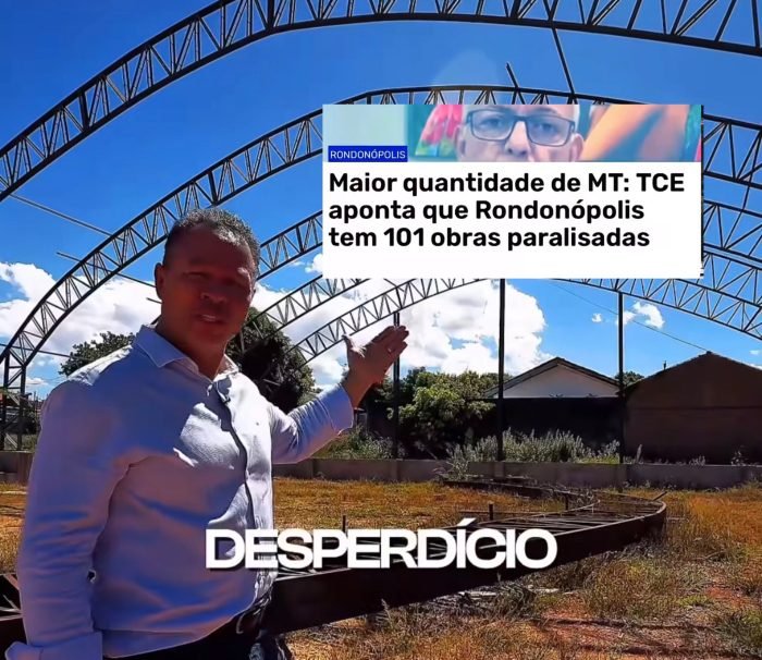 Prefeito de Rondonópolis anuncia retomada de obras de área de lazer após paralisação