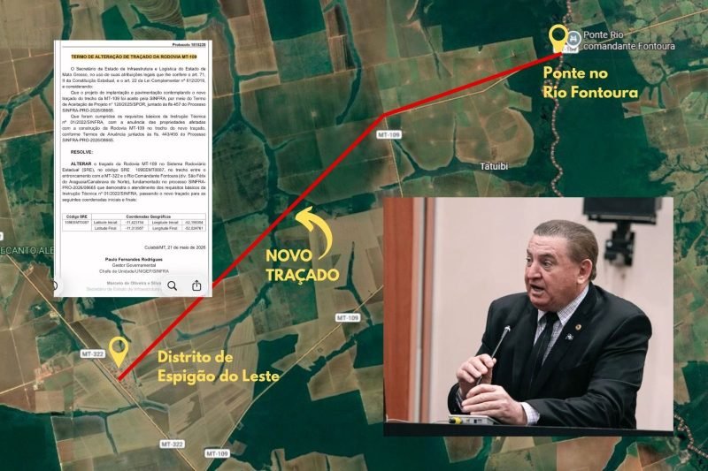 Novo traçado da Mt-109 entre Querência e Canabrava do Norte é aprovado pelo Estado