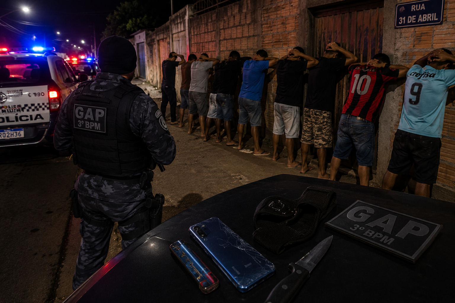 Oito homens são detidos em Cuiabá por tentativa de homicídio relacionada a facção criminosa