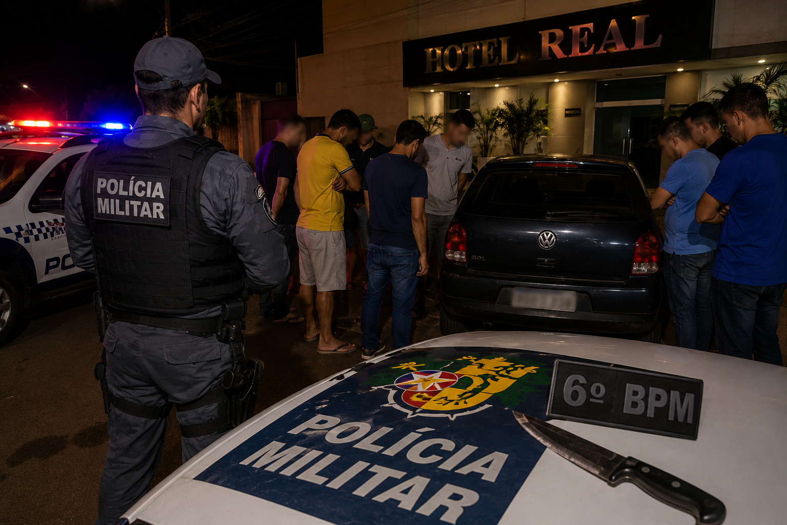 Confusão em hotel termina com ameaças e apreensão de faca em Jaciara