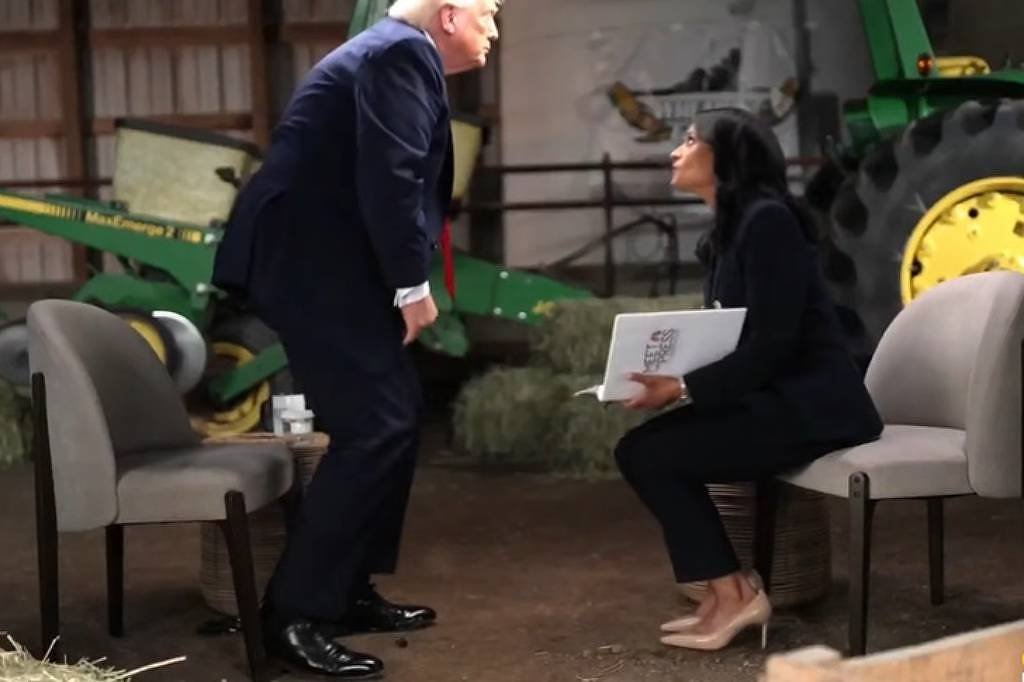 Trump encerra entrevista após questionamentos sobre fraude eleitoral e fundo bilionário