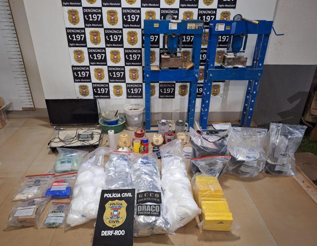 Polícia Civil desmantela laboratório de drogas em Rondonópolis