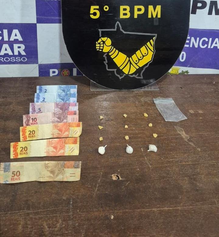 Homem é detido por tráfico de drogas durante operação da PM em Rondonópolis