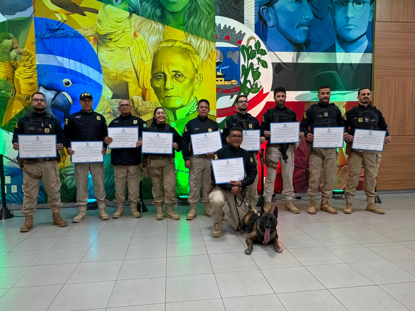 Cão K9 Zion é homenageado na Câmara Municipal por suas contribuições no combate ao tráfico em Rondonópolis