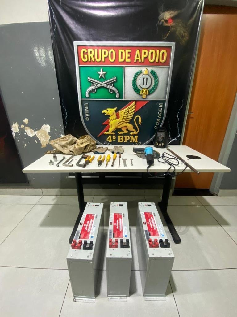 Homem é preso por furtar baterias de torre de telefonia em Várzea Grande