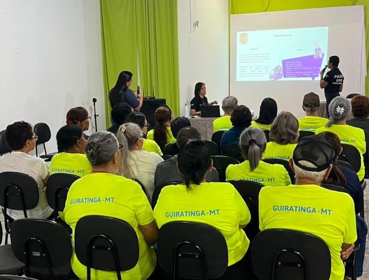 Polícia Civil promove palestra sobre prevenção à violência e golpes virtuais para idosos em Guiratinga
