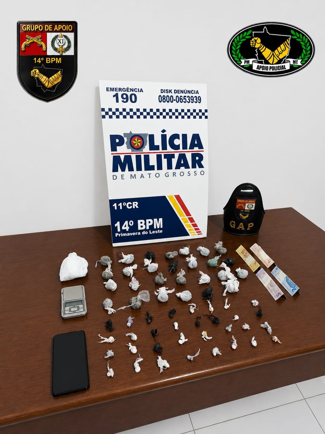 Homem é preso por tráfico de drogas após fuga frustrada da polícia em Primavera do Leste