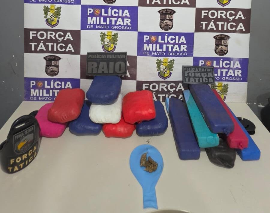 Mulher é detida com 11 quilos de drogas em operação policial em Rondonópolis
