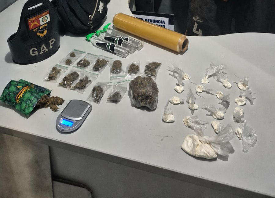 Homem é detido com drogas e materiais para tráfico em Cuiabá