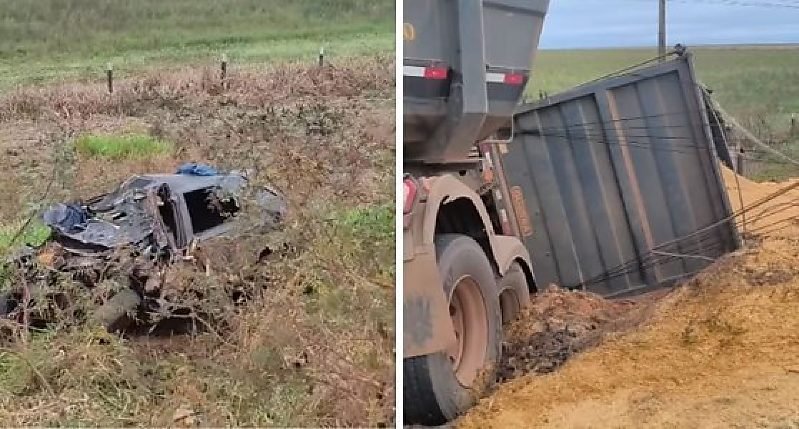 Acidente fatal na Br-364: homem morre após colisão frontal com carreta