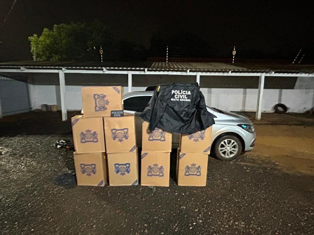 Mulher é detida com 99 mil cigarros contrabandeados em rodovia de Mato Grosso