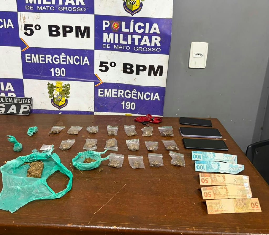 Casal é detido por suspeita de tráfico de drogas em Rondonópolis