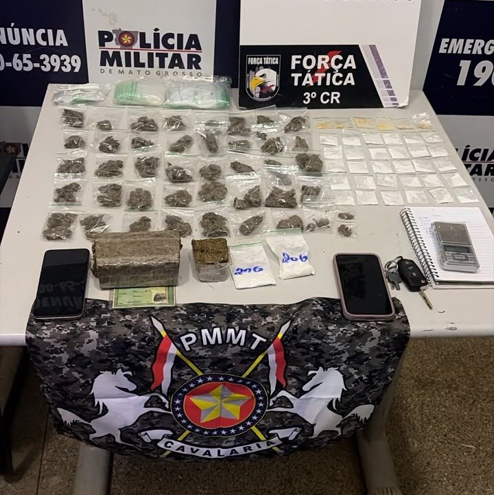 Cavalaria da PM realiza operação e prende quatro suspeitos por tráfico de drogas em Sorriso