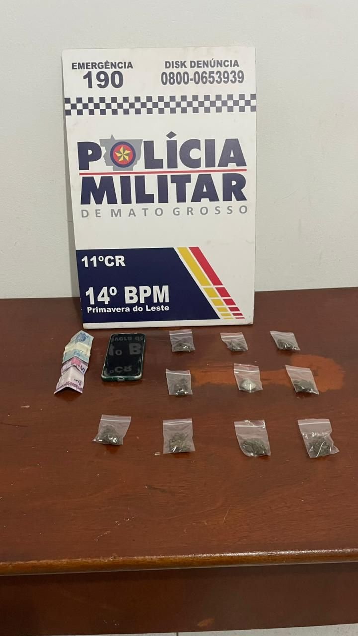 Jovem é preso em Primavera do Leste ao tentar descartar drogas no vaso sanitário