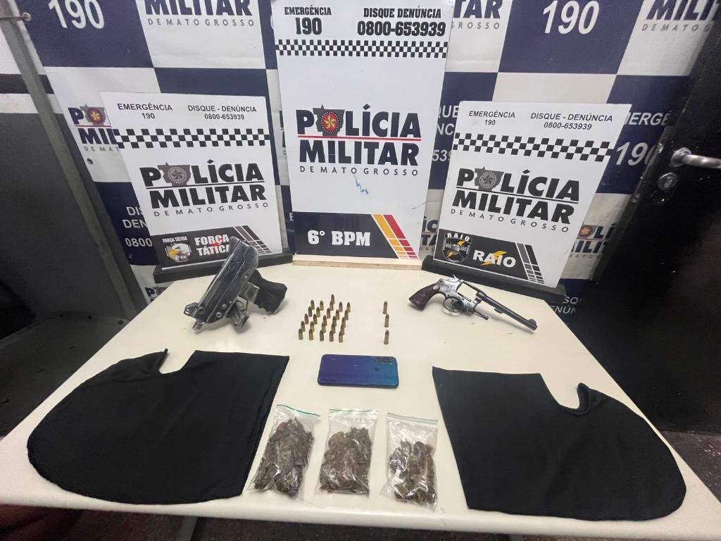 Menores são apreendidos com armas e drogas em operação da polícia em Mato Grosso