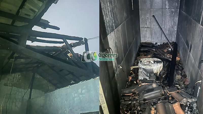 Incêndio devastador em Cáceres deixa moradora desaparecida