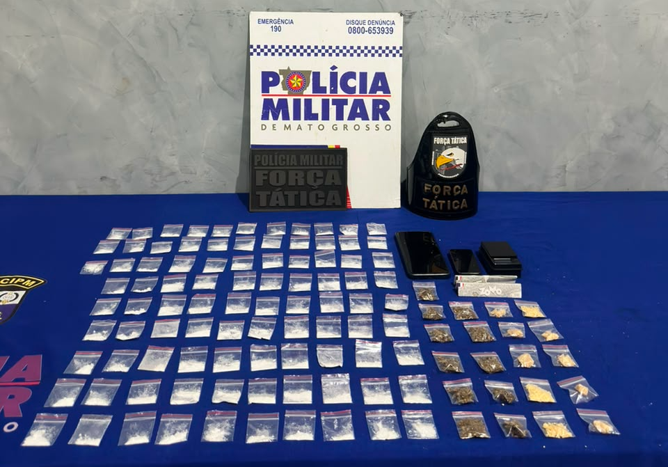 Cinco pessoas são detidas com drogas, arma e munições em Campo Novo do Parecis