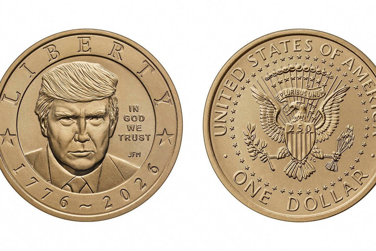 EUA lançam moeda comemorativa de US$ 1 com imagem de Trump