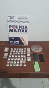 Polícia Militar prende homem com 45 porções de cocaína em Primavera do Leste