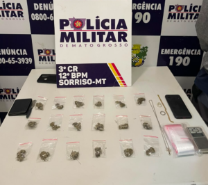 Adolescente e homem são detidos por tráfico de drogas em Sorriso