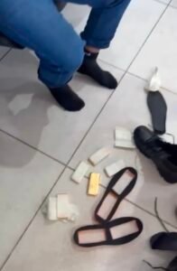 Homem é preso com quase 3,5 kg de ouro escondidos nos sapatos em Rondonópolis