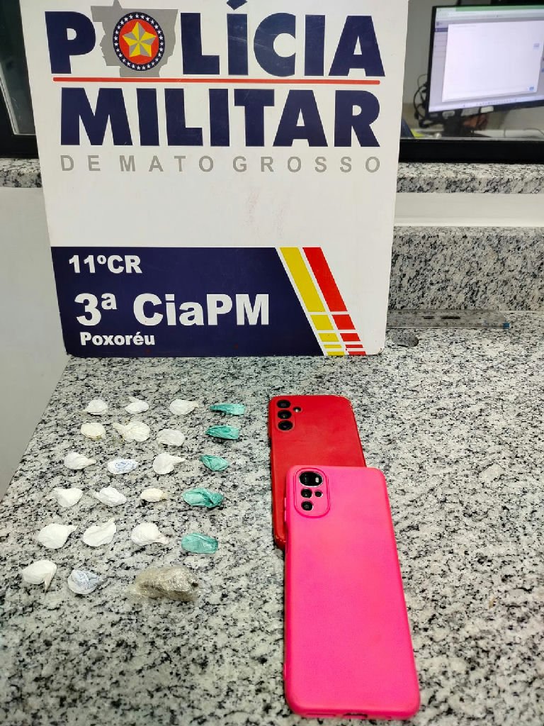 Três pessoas são detidas por tráfico de drogas durante festa em Poxoréu