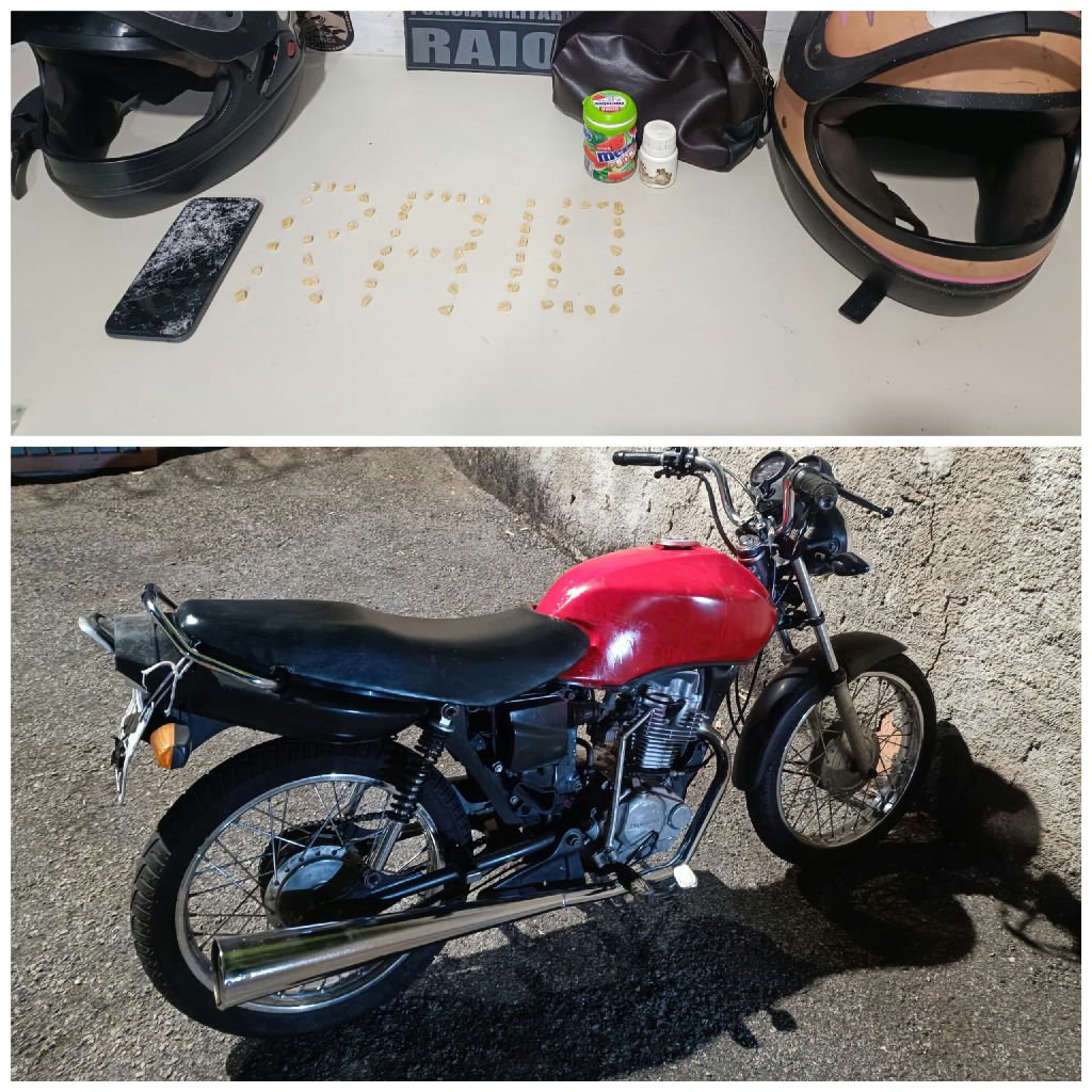 Dois suspeitos são detidos com drogas e moto adulterada em Rondonópolis