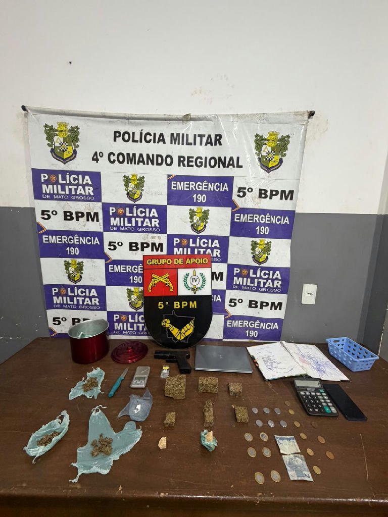 Polícia Militar detém dois homens por tráfico de drogas em Rondonópolis