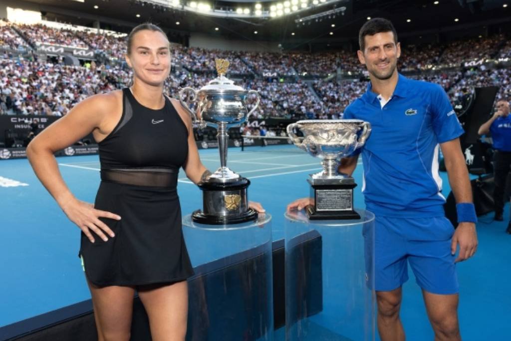 Sabalenka e Djokovic lideram chave de duplas mistas no US Open 2026