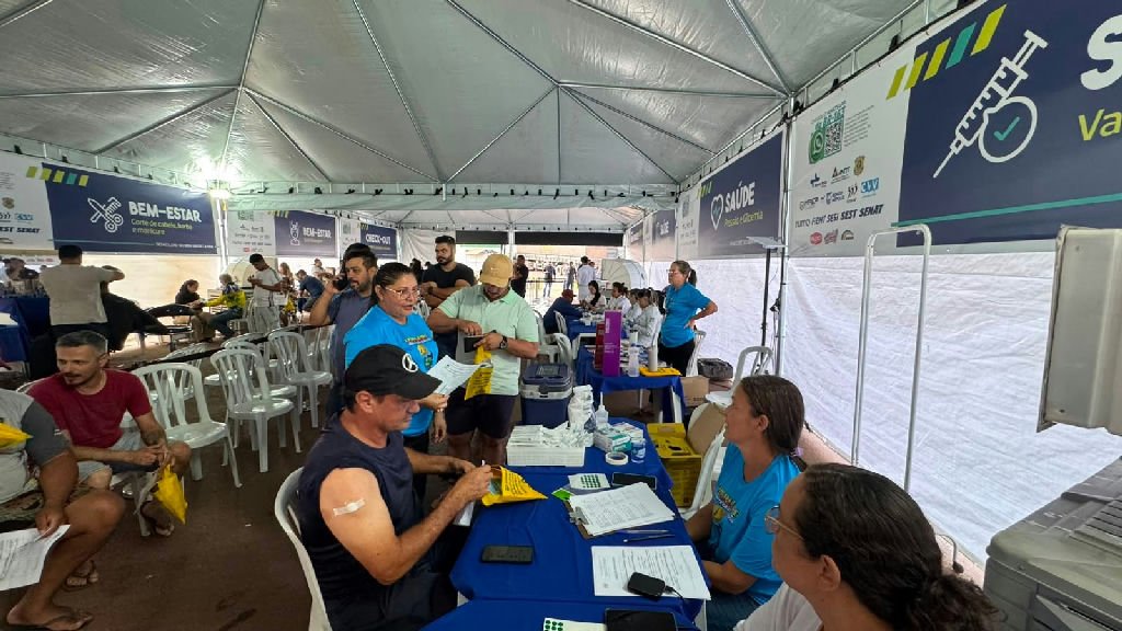 Ação da Secretaria de Saúde promove bem-estar para trabalhadores do transporte em Rondonópolis