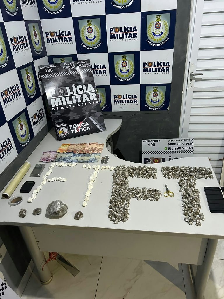 Adolescente é apreendido com 383 porções de drogas em Cuiabá
