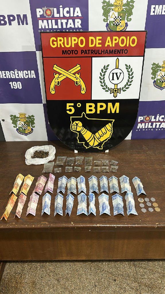 Dois homens são detidos com drogas em Rondonópolis