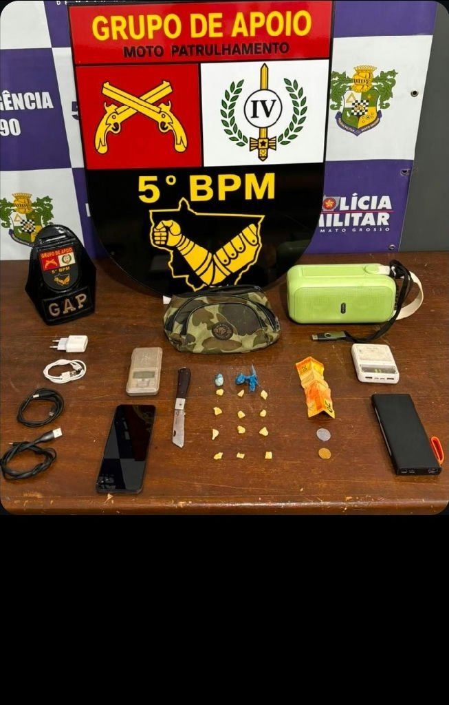 Homens com extensa ficha criminal são detidos por tráfico de drogas em Rondonópolis