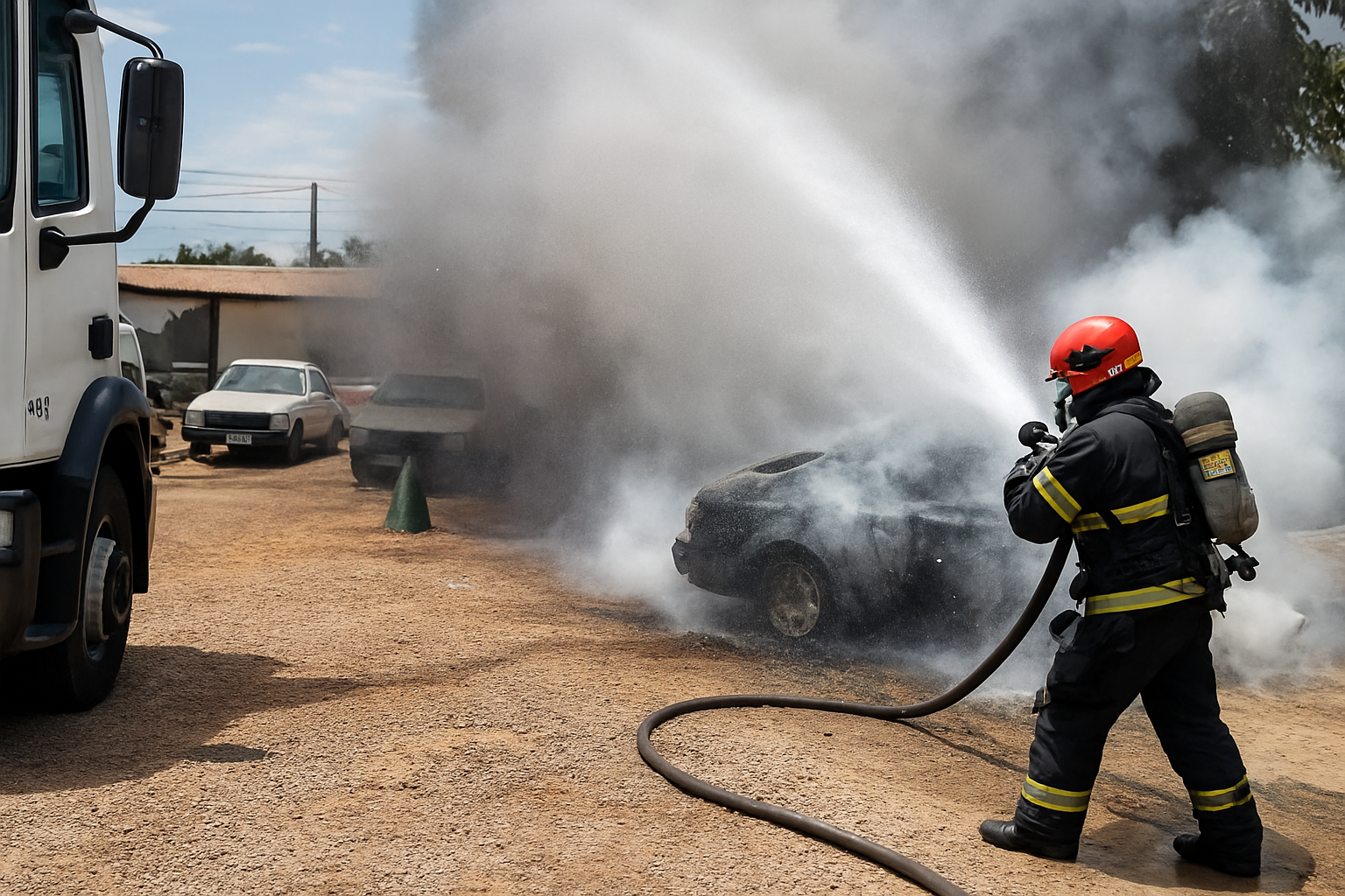 Incêndios em oficinas destroem veículos e sucatas em Rondonópolis