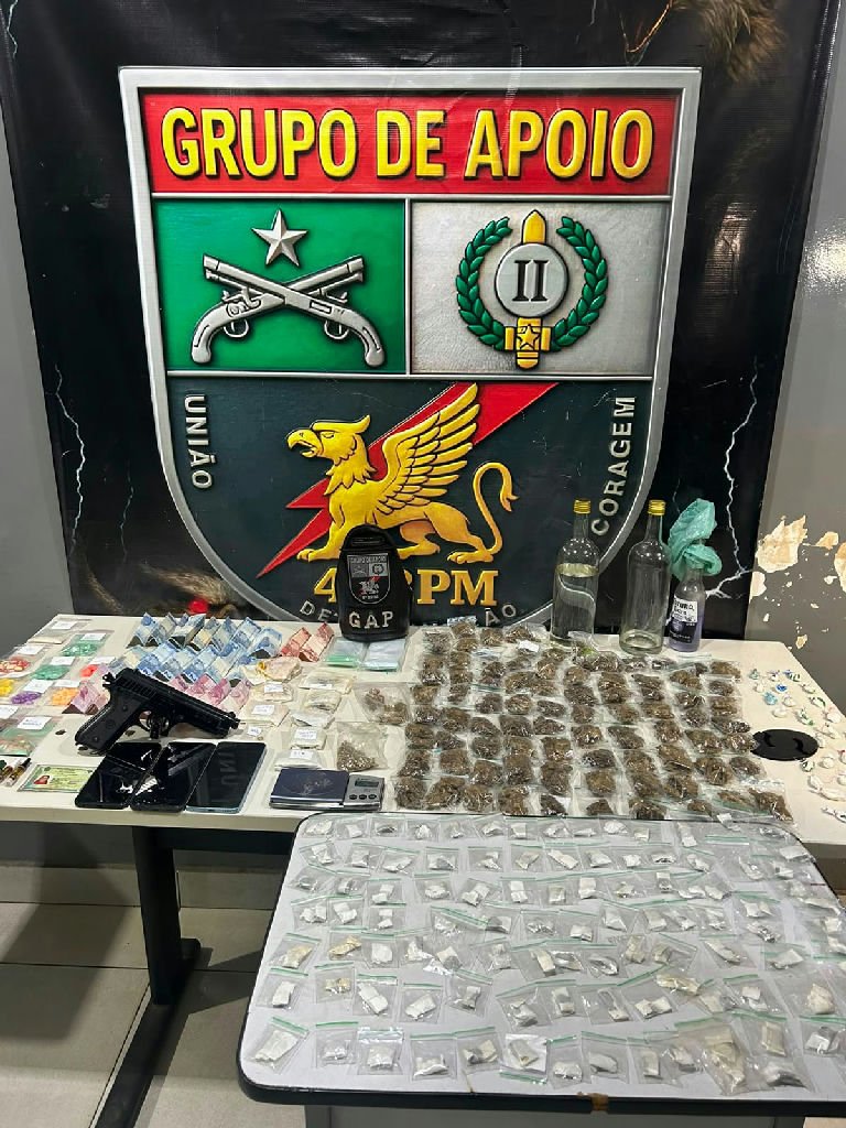 Jovem é preso em Várzea Grande com grande quantidade de drogas, incluindo ecstasy e LSD