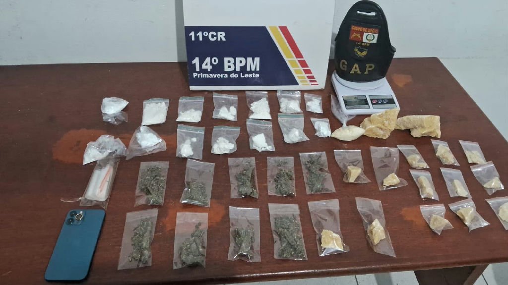 Mulher é detida com drogas em operação policial em Primavera do Leste