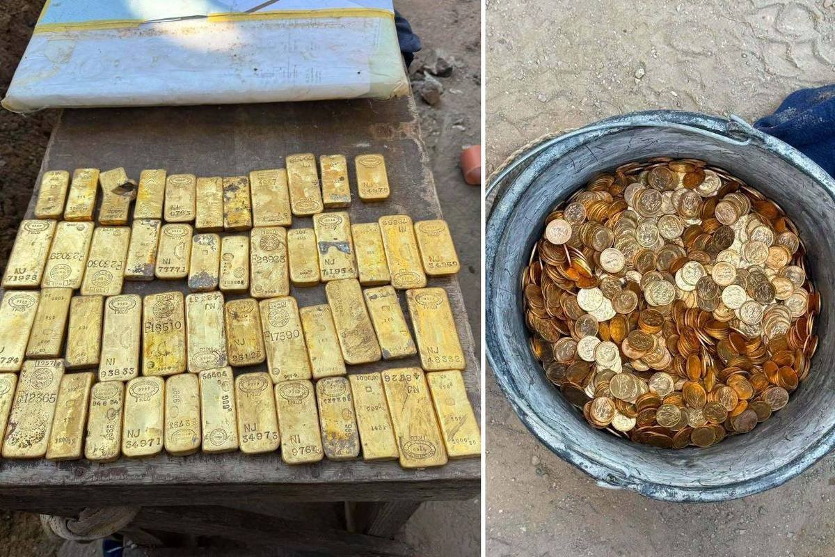 Pedreiros encontram tesouro de R$ 54 milhões em ouro na Bélgica