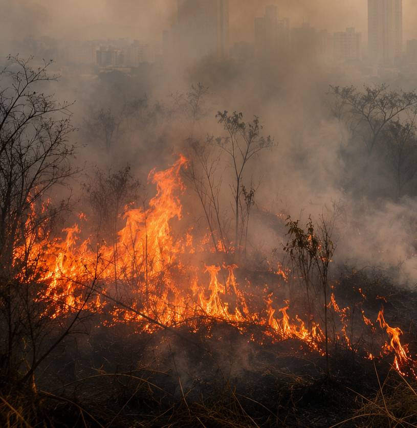 Rondonópolis enfrenta manhã de fumaça densa e incêndios preocupantes