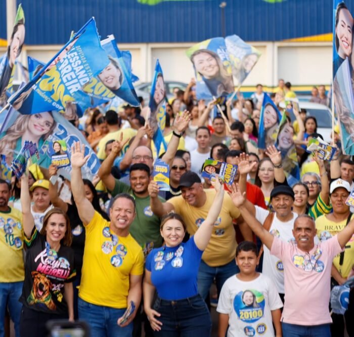Alessandra Ferreira mobiliza multidão em visita a bairros de Rondonópolis