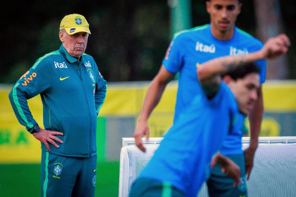 Ancelotti revela time titular da seleção brasileira para amistoso contra a Austrália