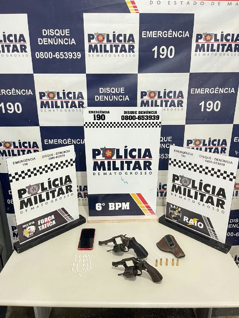 Jovem é detido com armas e drogas em Cáceres