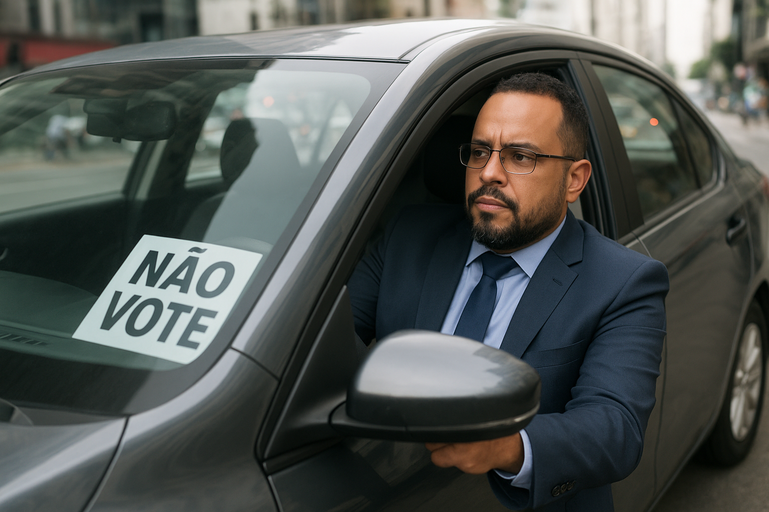 Motoristas de aplicativos devem evitar adesivos de campanha para não serem multados