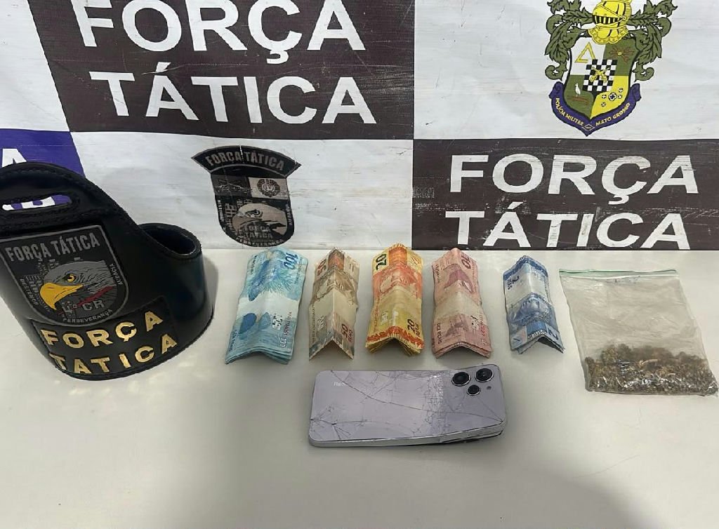 Polícia Militar detém dois suspeitos de tráfico e apreende drogas em Rondonópolis