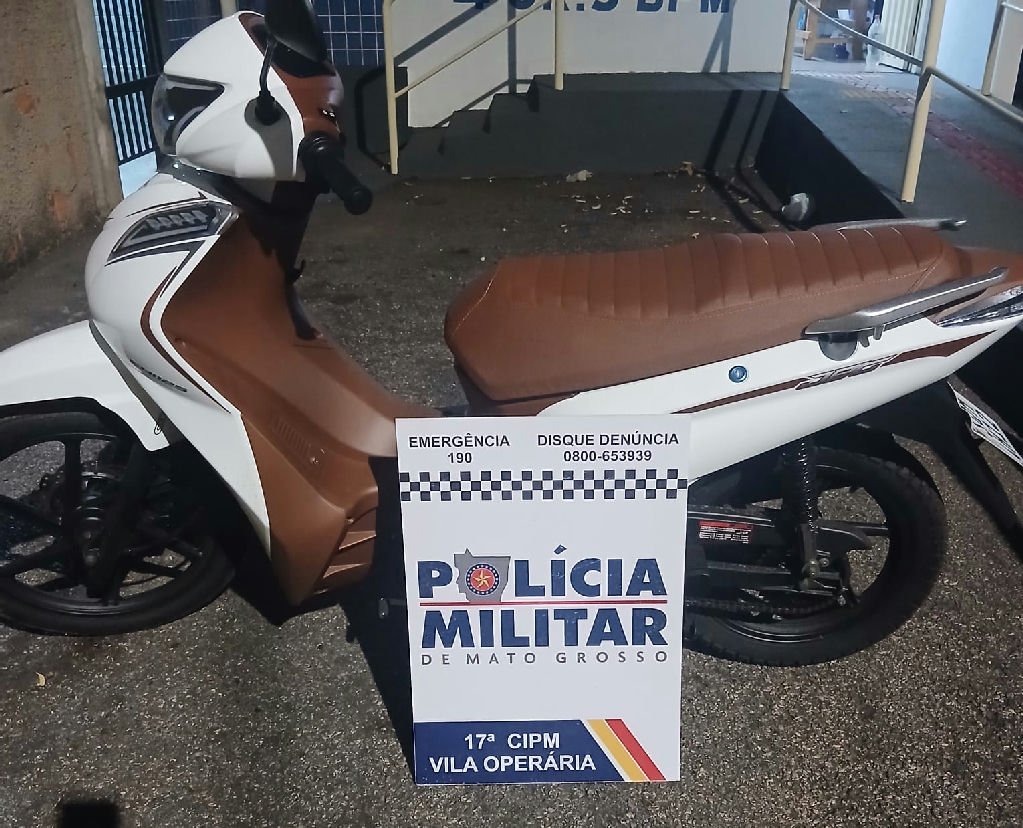 Polícia militar recupera motocicleta furtada abandonada em Rondonópolis