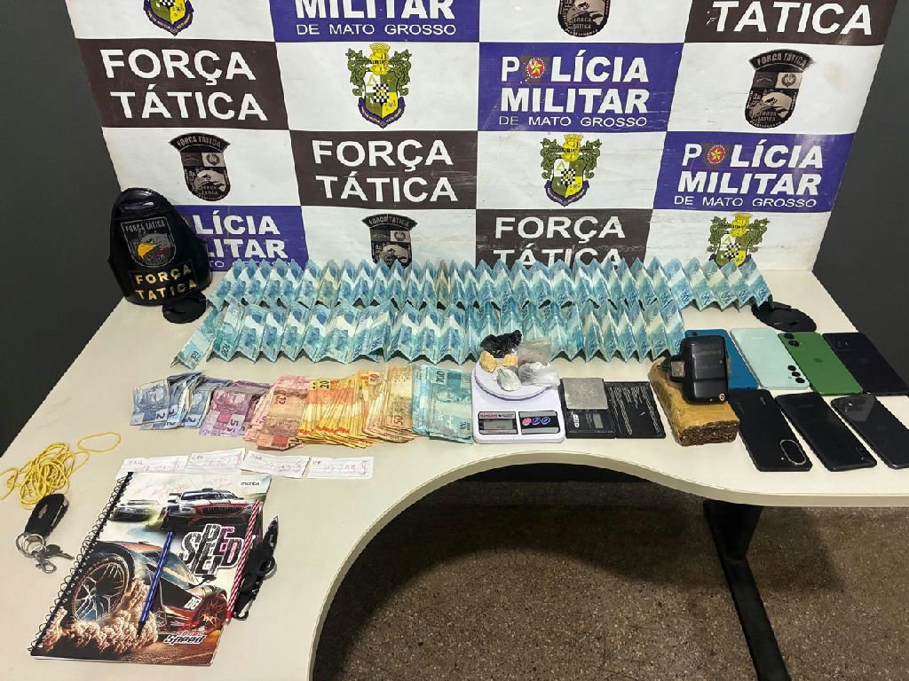 Polícia prende quadrilha suspeita de tráfico e apreende mais de R$ 10 mil em Rondonópolis