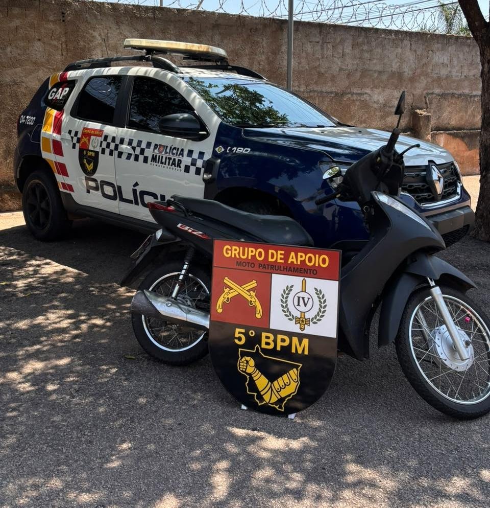 Polícia recupera moto furtada e detém mulher suspeita de receptação em Rondonópolis